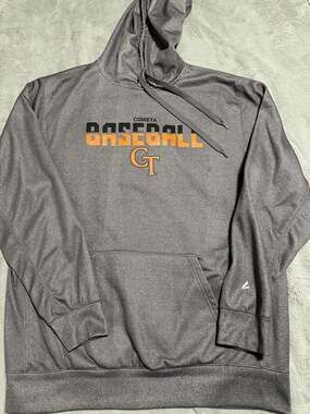 BSN Sports Coweta Baseball Gray Performance Pullover Hoodie Large
